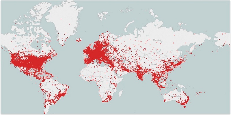 Global Coverage Heat map